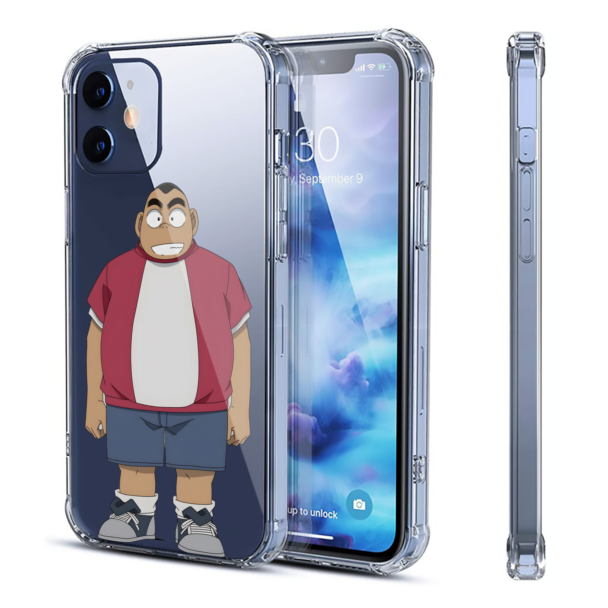 （画像用） 名探偵コナン 小嶋 元太 こじま げんた Detective Conan Kojima Genta 【iPhone 12シリーズ対応】透明スマホケース（クリアソフトケース）